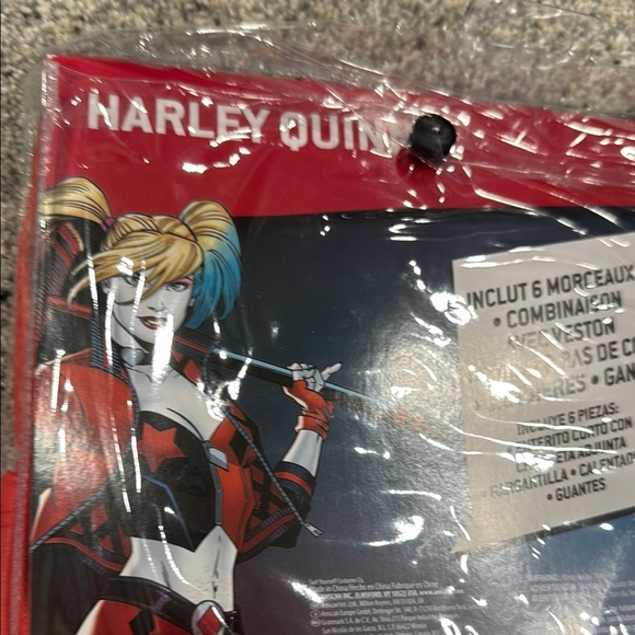 DC Harley Quinn Superhero Costume Red and Black - Picture 7 of 7